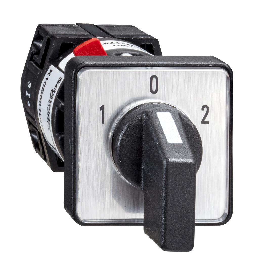 K10F003UCH – Complete cam switch, Harmony K1, K2, cam changeover switch, 16mm or 22mm , plastic, 3 poles, position 0, 60degrees, 10A, 30x30mm, marked 1 0 2