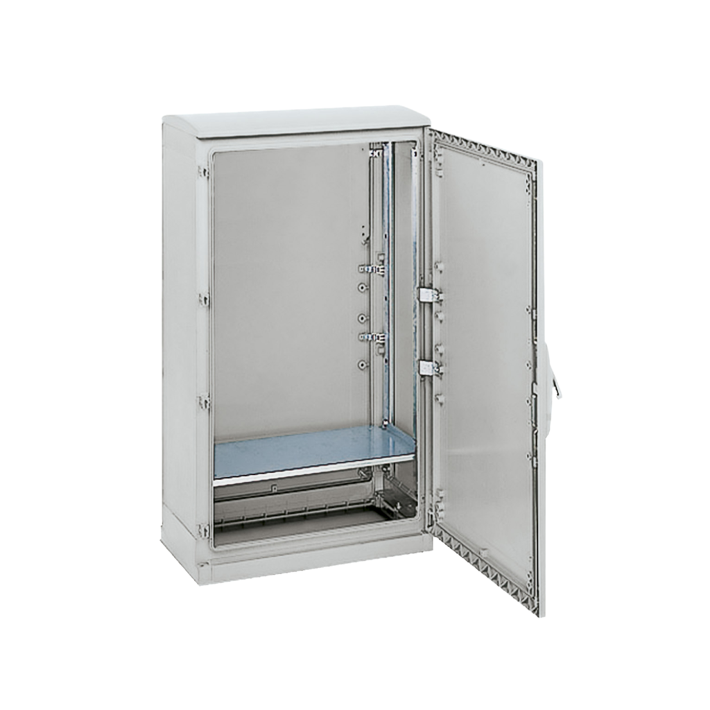 NSYSPLA100 – Set of 2 uprights for mount. hor.support plate or 19″chassis in PLAencl.H1000mm