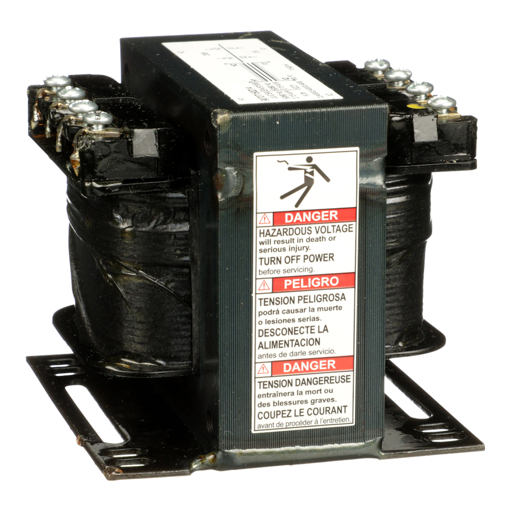 9070T150D14 – Transformer, Type T, industrial control, 150VA, 1 phase, 208V primary, 24V secondary, 55C rise