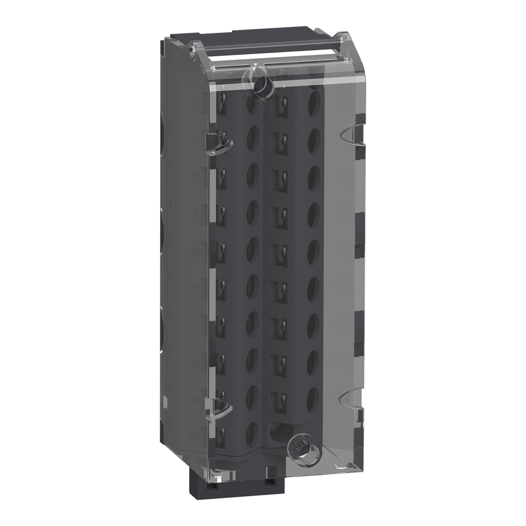 BMXFTB2010 – Modicon M340, removable screw clamp terminal block, 20 pins, 1 or 2 x 0.34 to 1.5 mm2