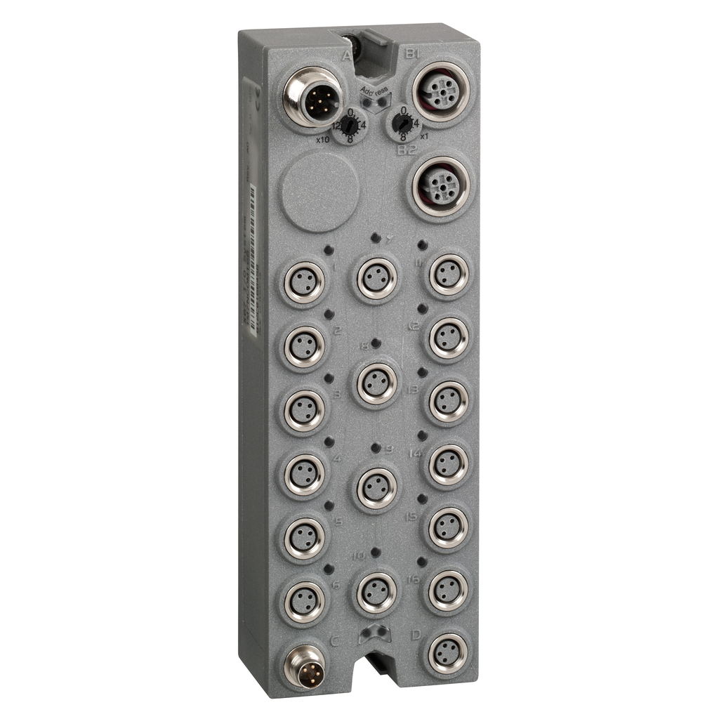 TM7NCOM16B – CANopen interface I/O block, Modicon TM7, IP67, 16 M8