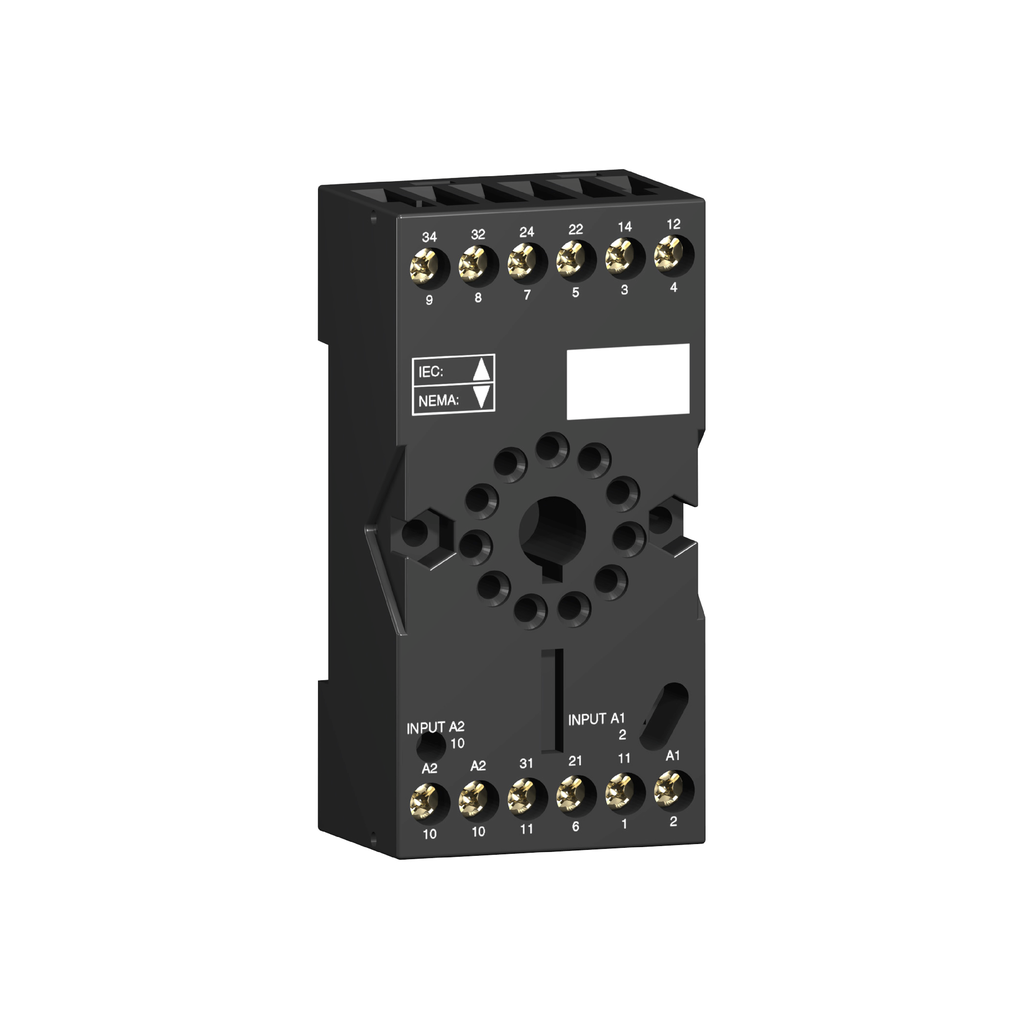 RUZSC2M – socket ,Harmony Electromechanical Relays, for RUMC2 relays, 12A, screw connectors, separate contact