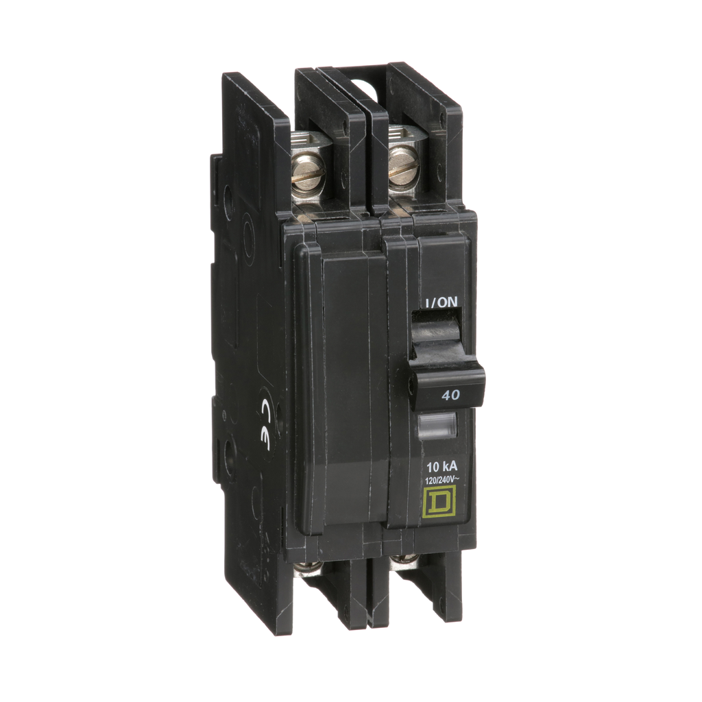 QOU240 – Mini circuit breaker, QOU, 40A, 2 pole, 120/240VAC, 10kA