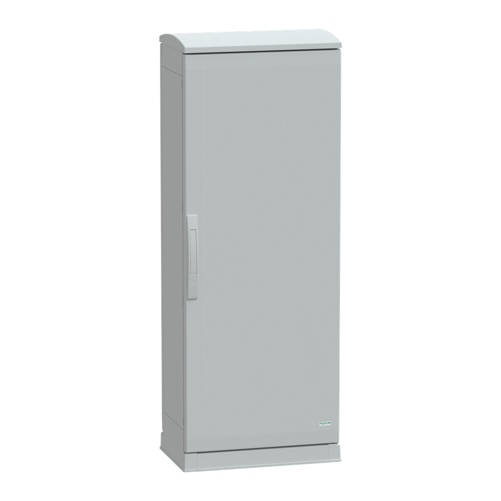 NSYPLAZT1253G – Floor standing polyester enclosure, Thalassa PLA, open bottom, ventilated canopy, 1250x500x320mm, IP44, IK10