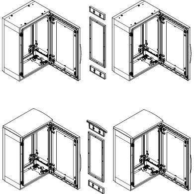 NSYSUPLA4TG – Additional aesthetic trim kit for coupling versPLAT or PLAZT with canopy D420mm
