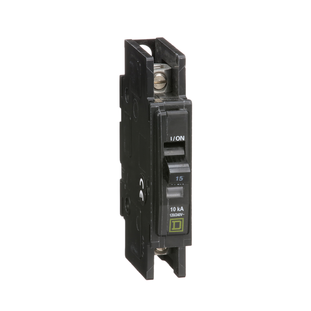 QOU115 – Mini circuit breaker, QOU, 15A, 1 pole, 120/240VAC, 10kA