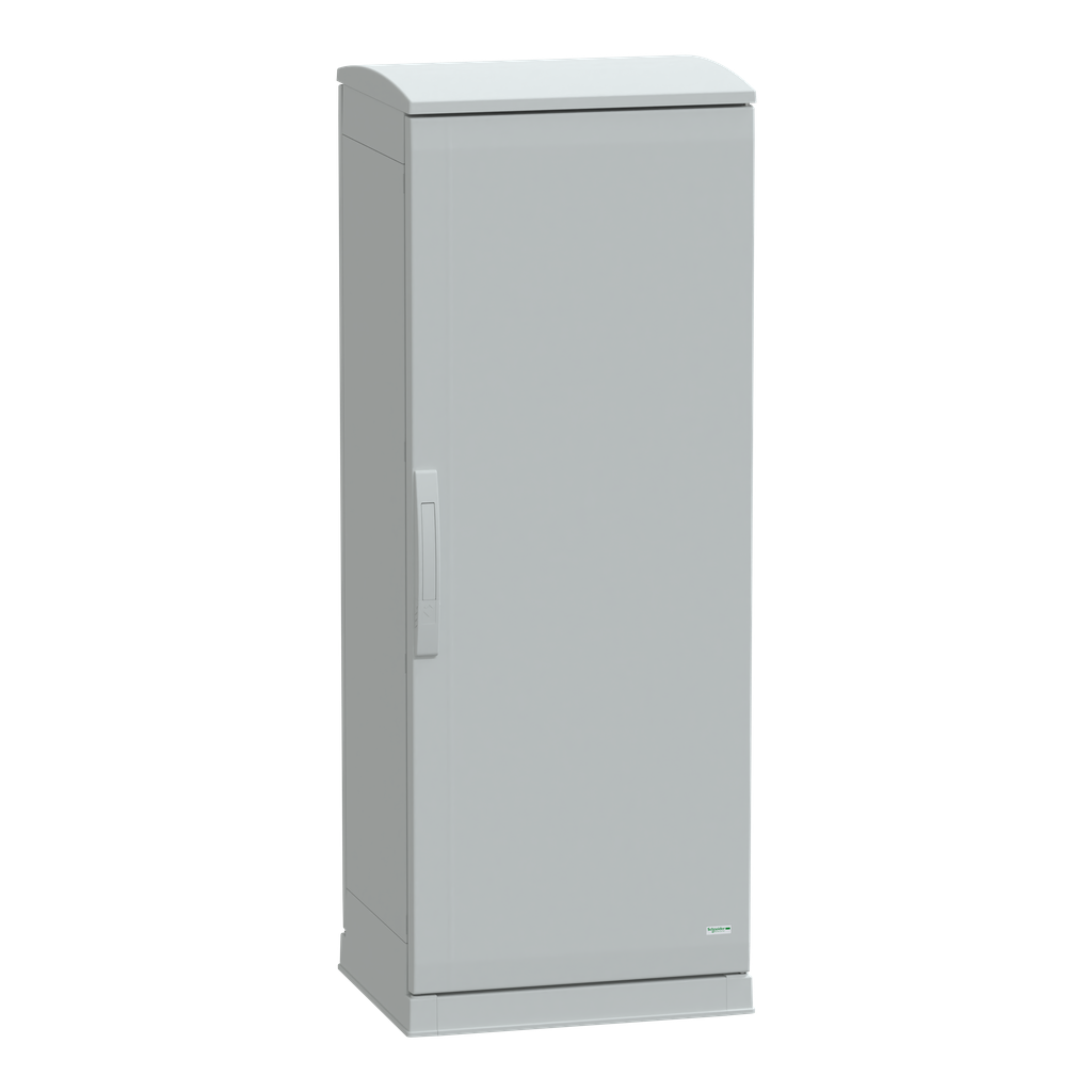 NSYPLAZT1254G – Floor standing polyester enclosure, Thalassa PLA, open bottom, ventilated canopy, 1250x500x420mm, IP44, IK10