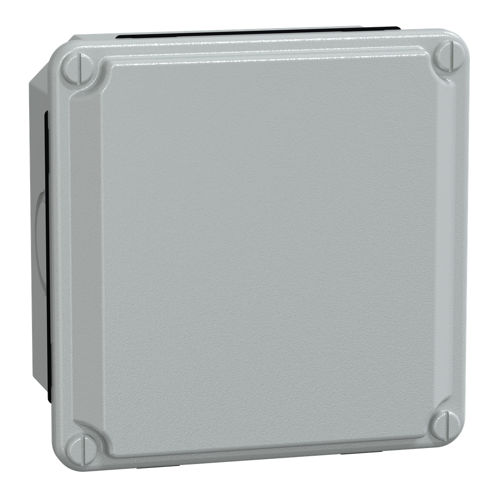 NSYDB1010M – Metal industrial cut-out box – low plain cover – H105xW105xD49 – IP55 – grey