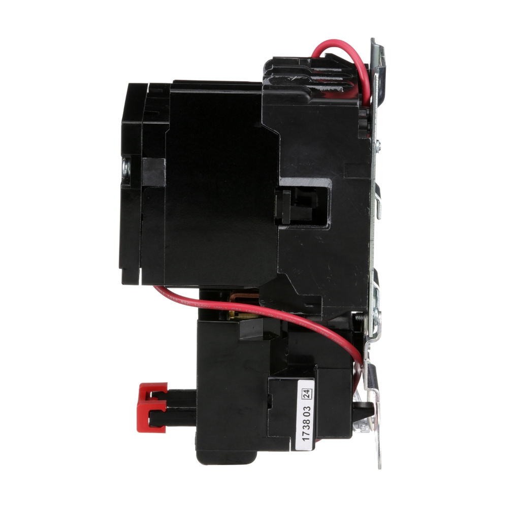 Mayer-DDS-NEMA motor starter, Type S, nonreversing, Size 1, 27A, 10HP at 460VAC, 5kA SCCR, 3 phase, 3 pole, melting alloy, 120VAC coil, open [TAA]-2