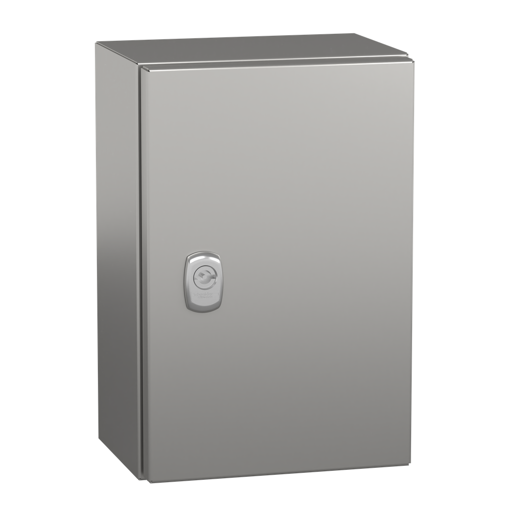 NSYS3X3215 – Wall mounted enclosure, PanelSeT S3X, stainless steel 304L, plain door, 300x200x150mm, IP66