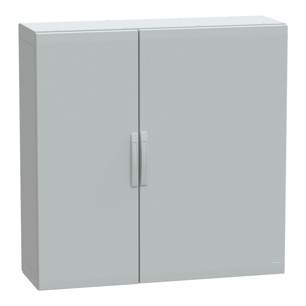 NSYPLA12124G – Floor standing polyester enclosure, Thalassa PLA, plain door, completely sealed, 1250x1250x420mm, IP65, IK10