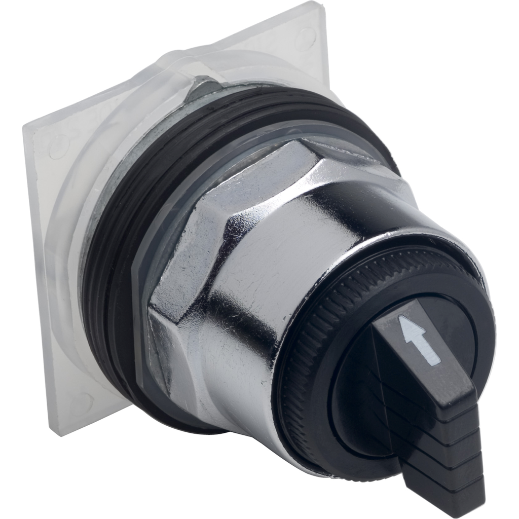 Product image for Square D 9001KS56B 30 mm 3-Position Momentary/Maintained/Momentary Knob Non-Illuminated Selector Switch Operator