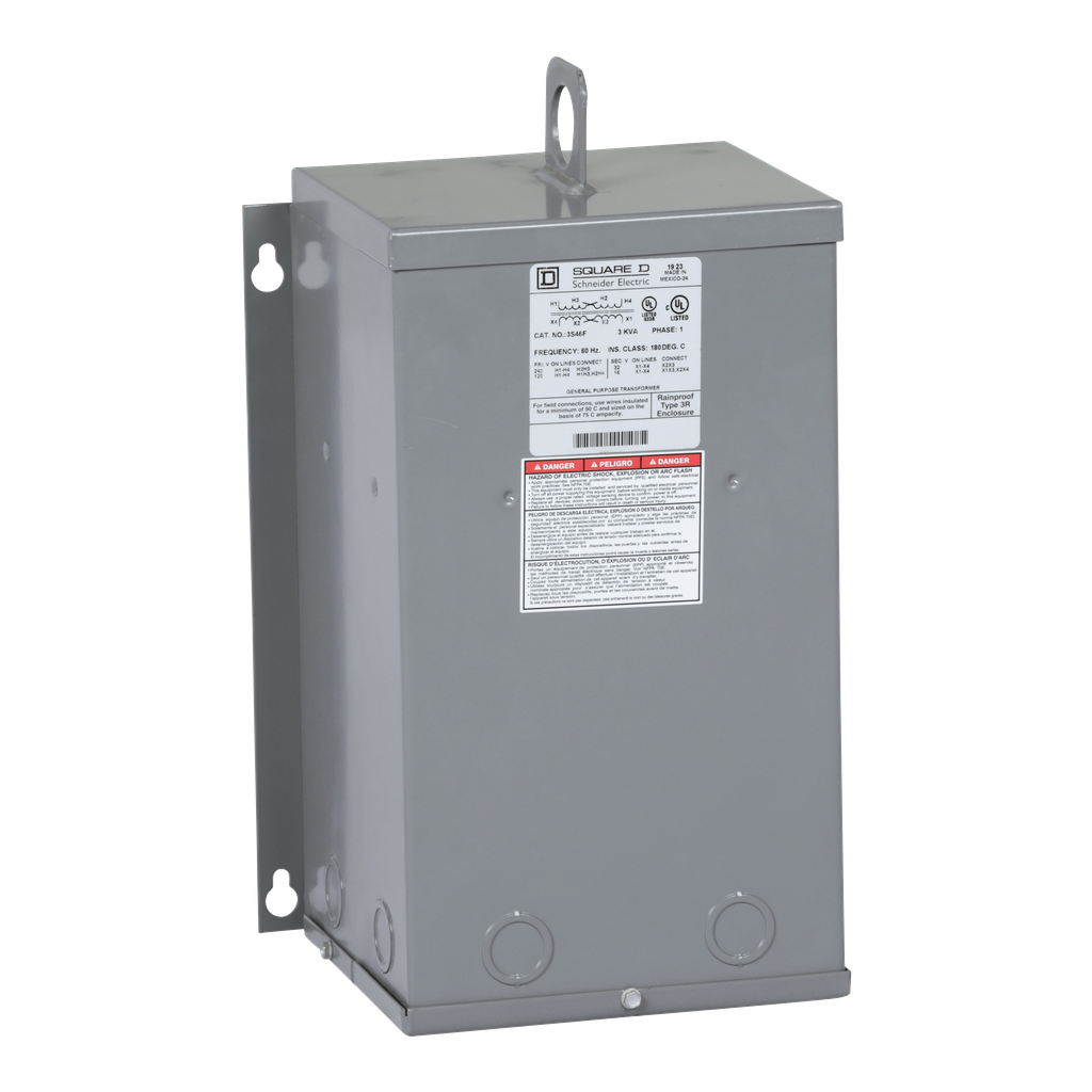 3S46F – Transformer, buck boost, encapsulated, 3kVA, 1 phase, 120x240V primary, 16/32V secondary, NEMA 3R, 115C rise