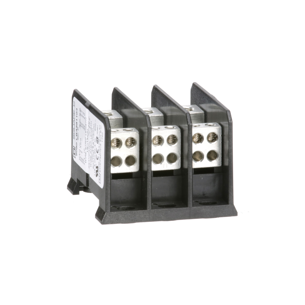 9080LBA361104 – Power distribution block, Linergy, 3 pole, 1 line, 4 load, 115A Cu, 90A Al, 600V