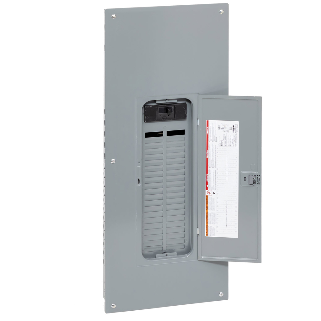 QO142M150PC – Load center, QO, 1 phase, 42 spaces, 52 circuits, 150A convertible main breaker, PoN, NEMA1, combo cover