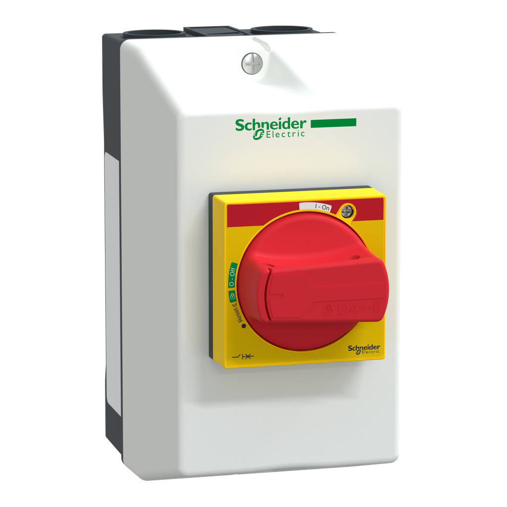 GV2PC02 – Enclosure,TeSys Deca frame 2,for TeSys GV2P/L,red handle,IP65