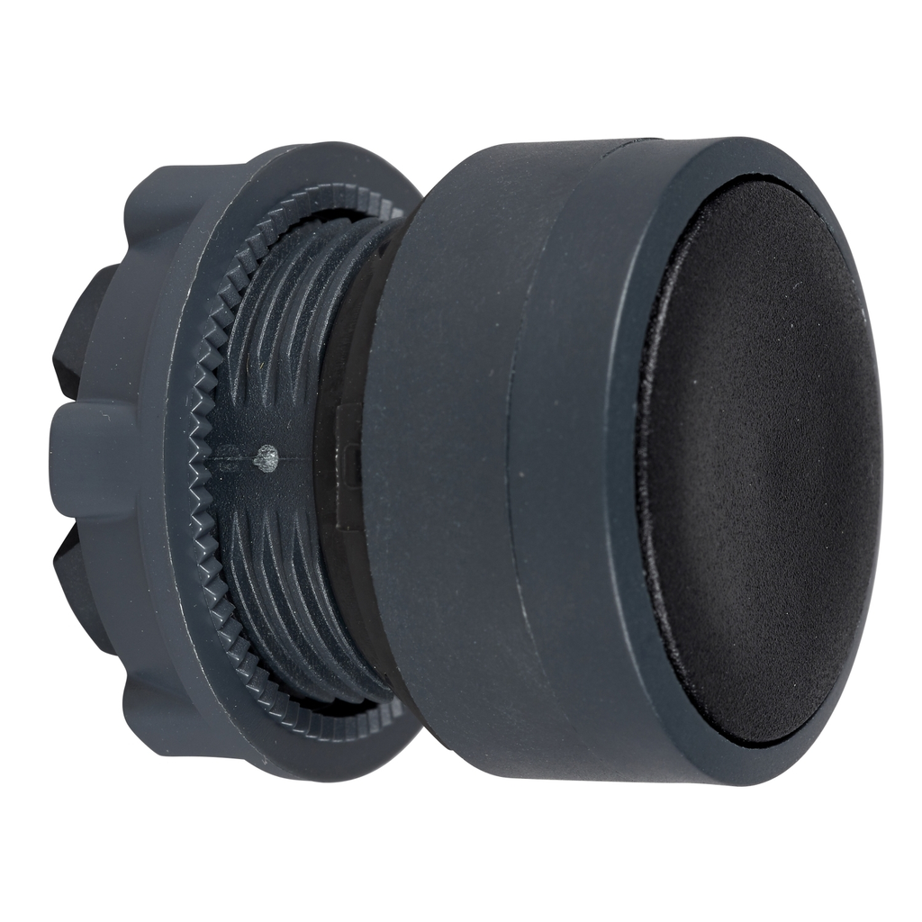 Mayer-DDS-Head for non illuminated push button, Harmony XB5, XB4, black flush pushbutton 22mm spring return unmarked-1