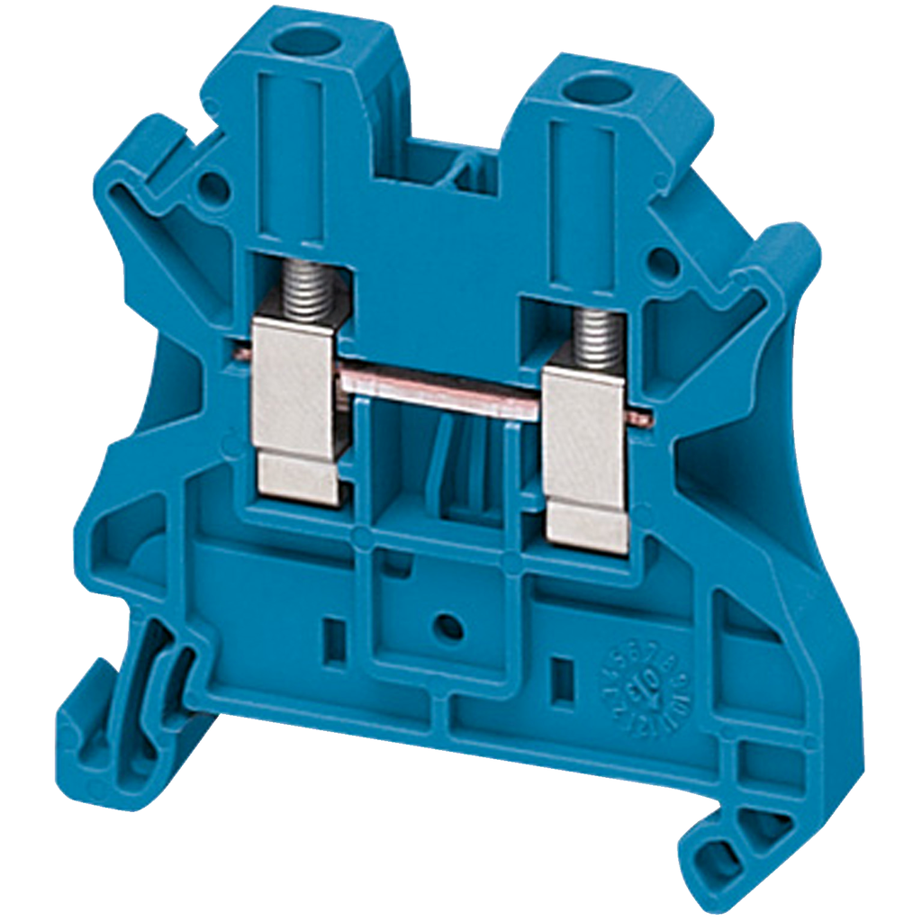 NSYTRV42BL – Terminal block, Linergy TR, blue, 4mm2, passthrough, 3 points, set of 10