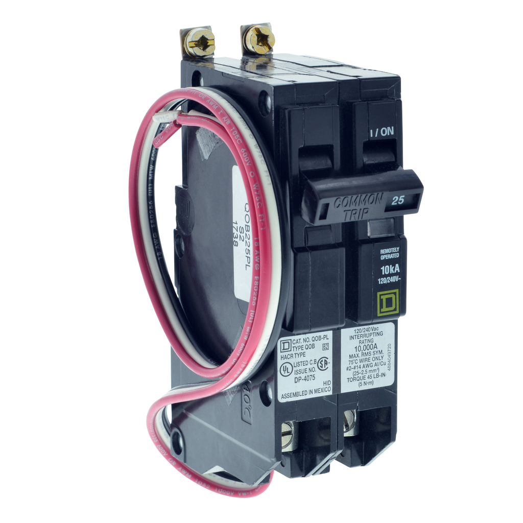 QOB240PL – Mini circuit breaker, QO, 40A, 2 pole, 120/240VAC, 10kA, bolt on, Powerlink