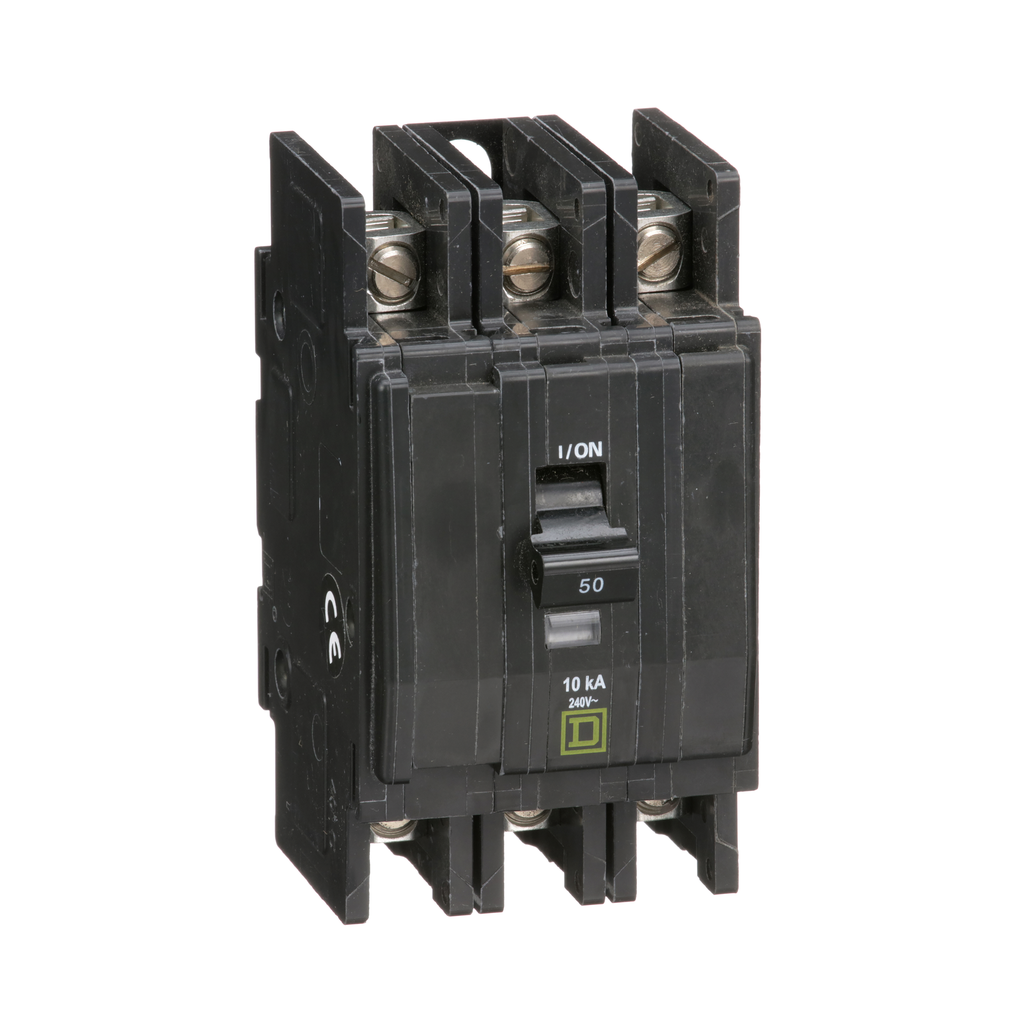 QOU350 – Mini circuit breaker, QOU, 50A, 3 pole, 240VAC, 10kA