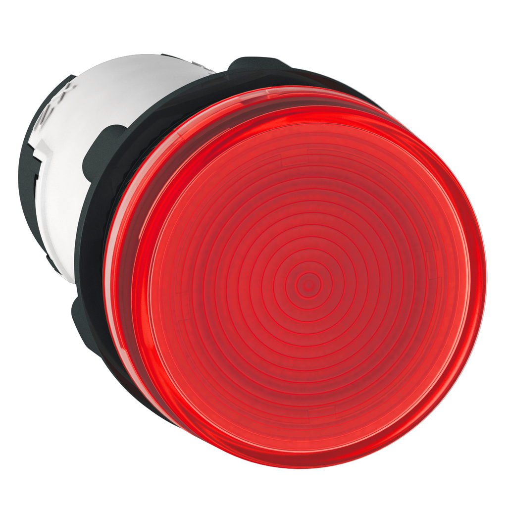 XB7EV64P – Monolithic pilot light, Harmony XB7, plastic, red, 22mm, plain lens for BA9s bulb, lt 250V