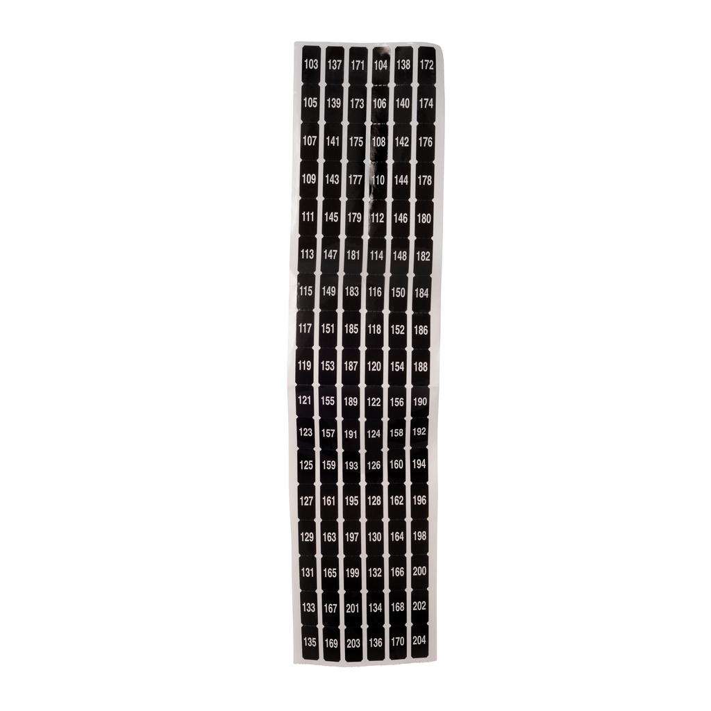 NF204S – Panelboard accessory, NF, circuit ID number strips, 103-204