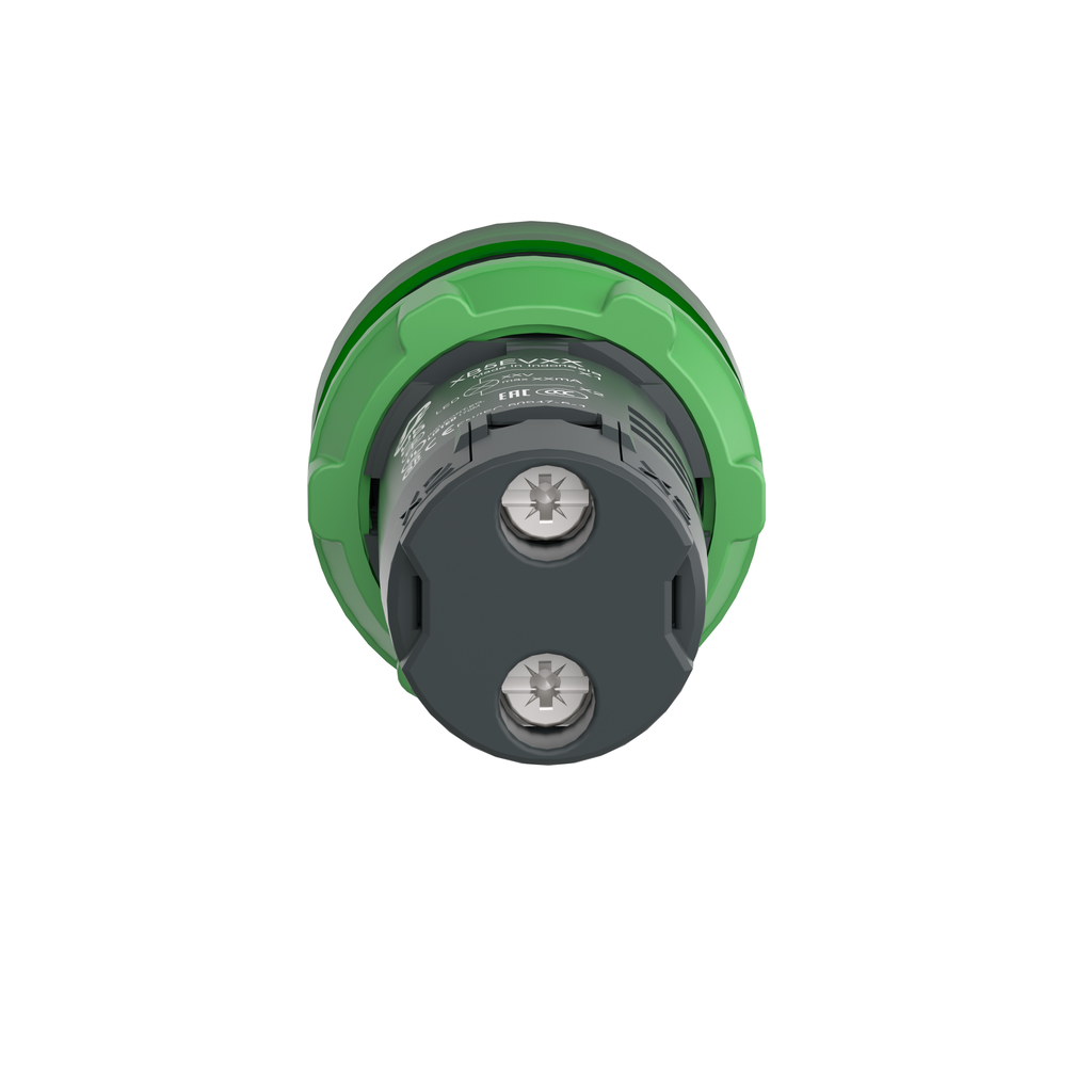 XB5EVG3 – Monolithic pilot light, Harmony XB5, grey plastic, green, 22mm, universal LED, plain lens, 110…120V AC