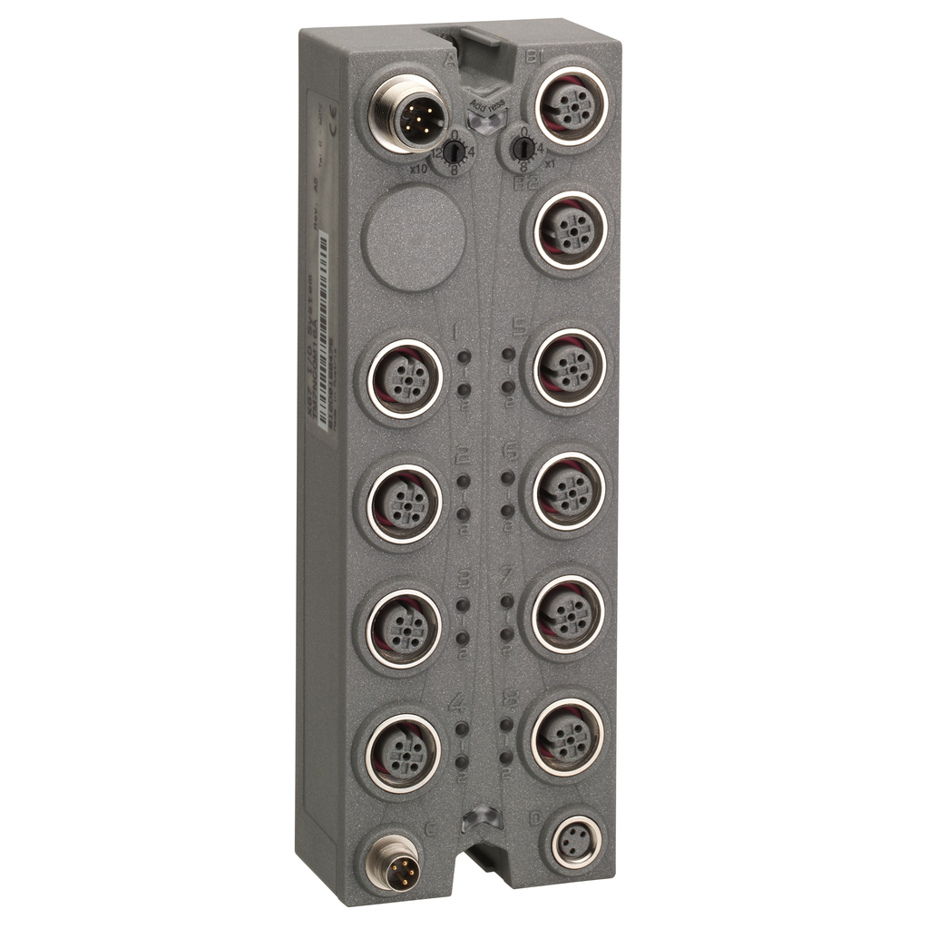 TM7NCOM16A – CANopen interface I/O block, Modicon TM7, IP67, 16 M12