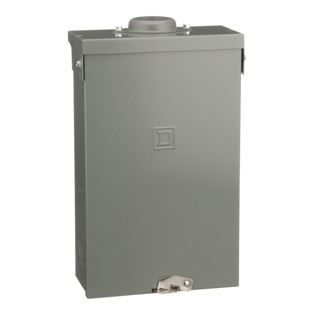 QO148L125GRB – Load center, QO, 1 phase, 4 spaces, 8 circuits, 125A fixed main lugs, NEMA3R, gnd bar