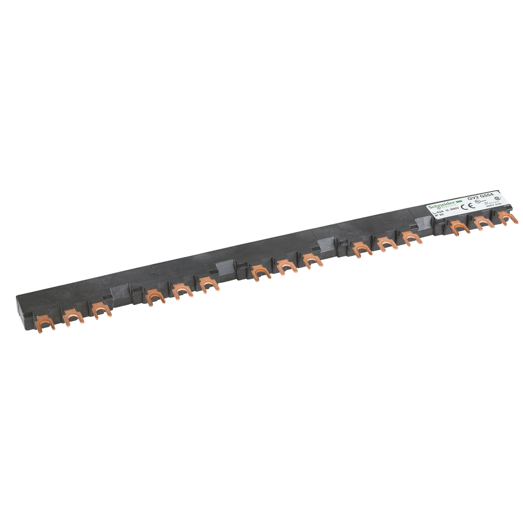 GV2G554 – Linergy FT, Comb busbar, 63A, 5 tap-offs, 54mm pitch