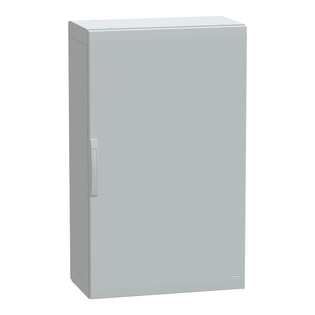NSYPLA1274G – Floor standing polyester enclosure, Thalassa PLA, plain door, completely sealed, 1250x750x420mm, IP65, IK10