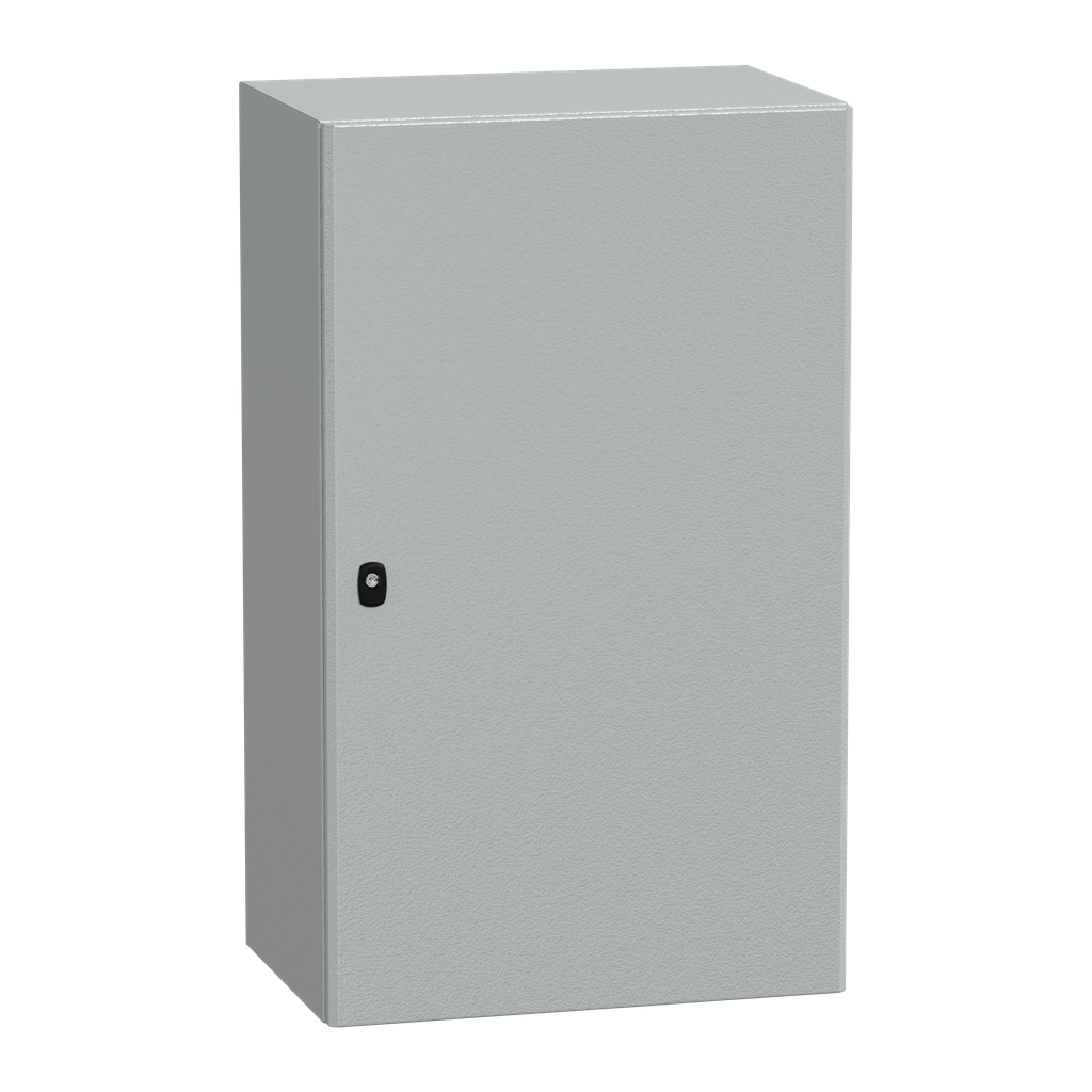 NSYS3D10640P – Wall mounted steel enclosure, PanelSeT S3D, plain door, with mounting plate, 1000x600x400mm, IP66, IK10