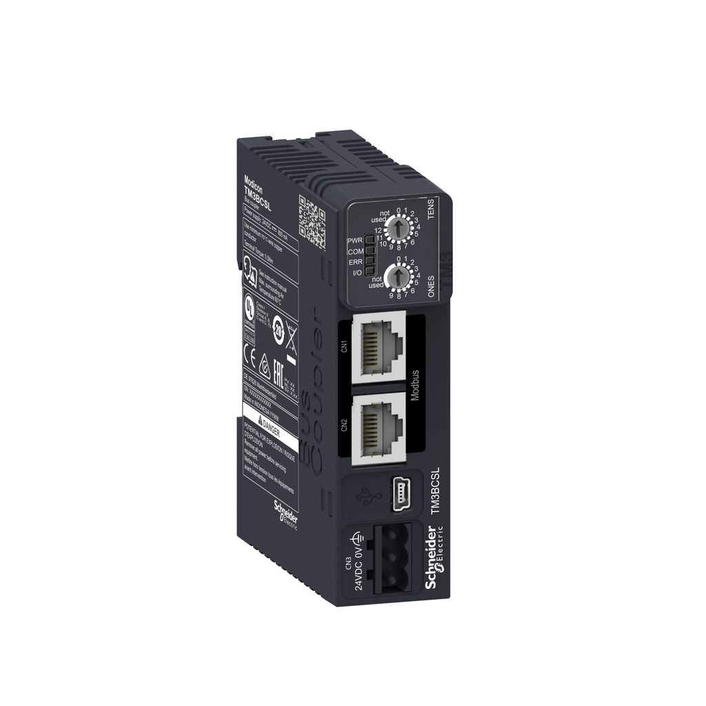 TM3BCSL – bus coupler module, Modicon TM3, distributed IO, optimized, Serial Line interface, IP20