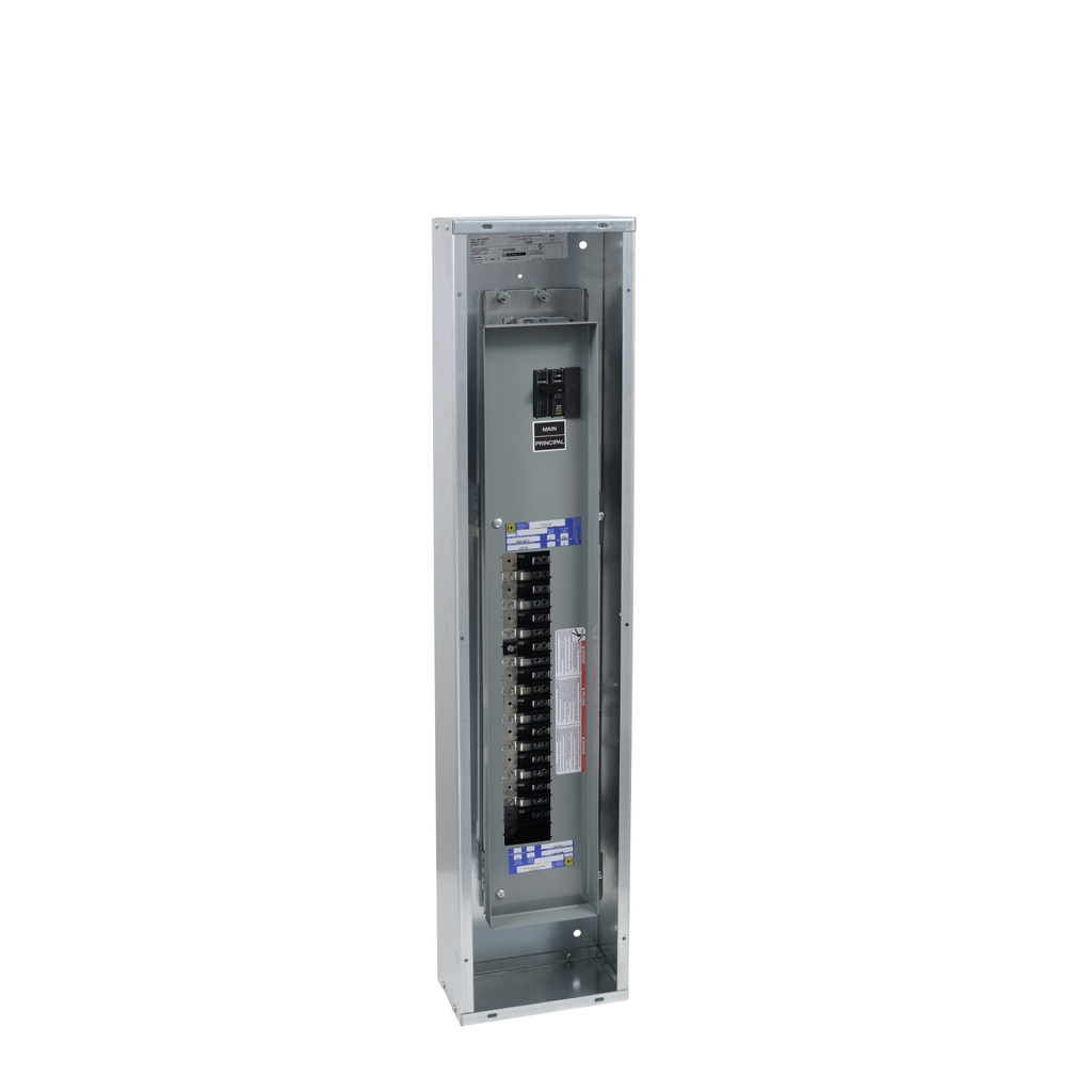 Mayer-DDS-Panelboard interior, NQ, main lugs only, 225A, Cu bus, 30 pole spaces, 1 phase, 3 wire, 240 VAC, 48 VDC, column width-1