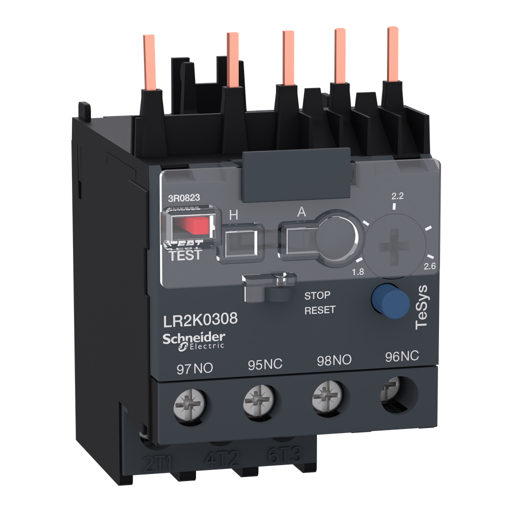 LR2K0308 – Differential thermal overload relays, TeSys K, 1.8 to 2.6A, class 10A