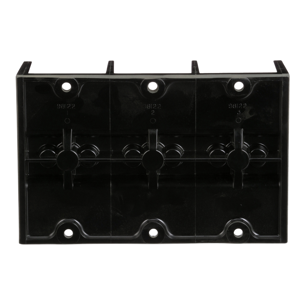 Mayer-DDS-Power distribution block, Linergy, 3 pole, 1 line, 6 load, 380A Cu, 310A Al, 600V-2