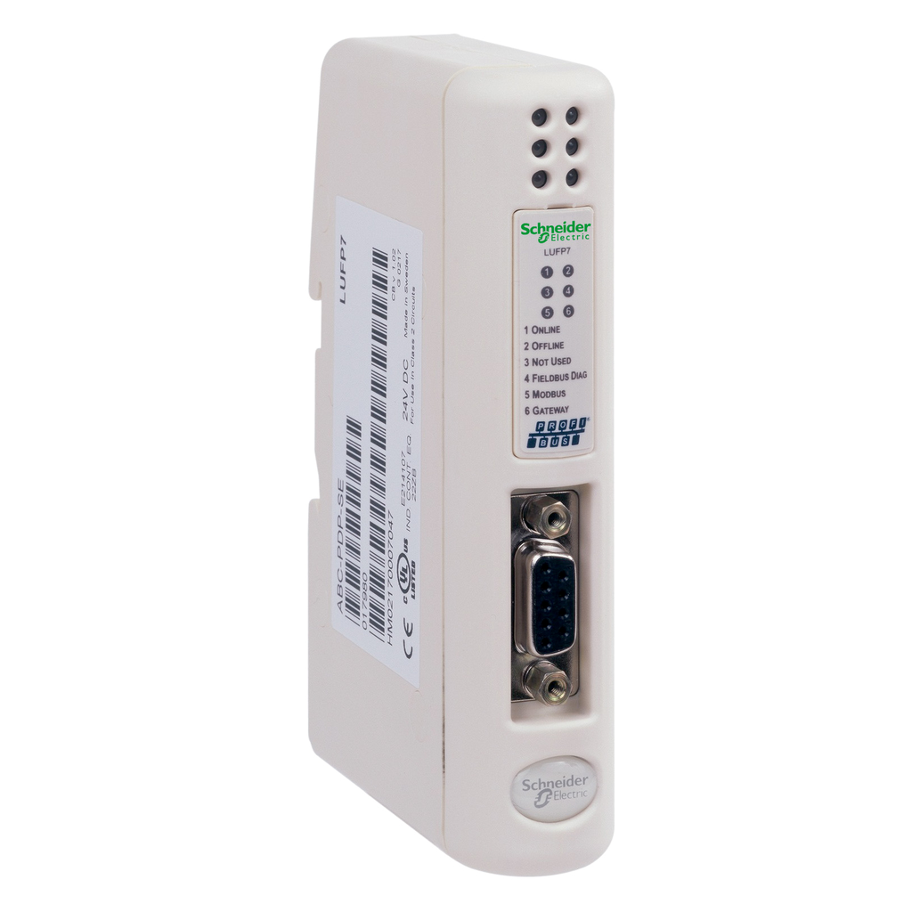 LUFP7 – Communication gateway, TeSys Ultra, 24VDC  /- 10%, 1Profibus DP SUB-D9, 1 RJ45 Modbus