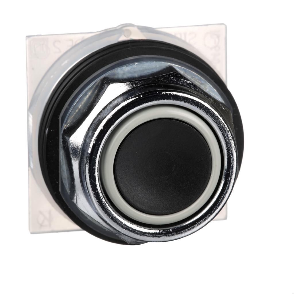 9001KR1B – 30mm Push Button, Type K, push button, full guard, black