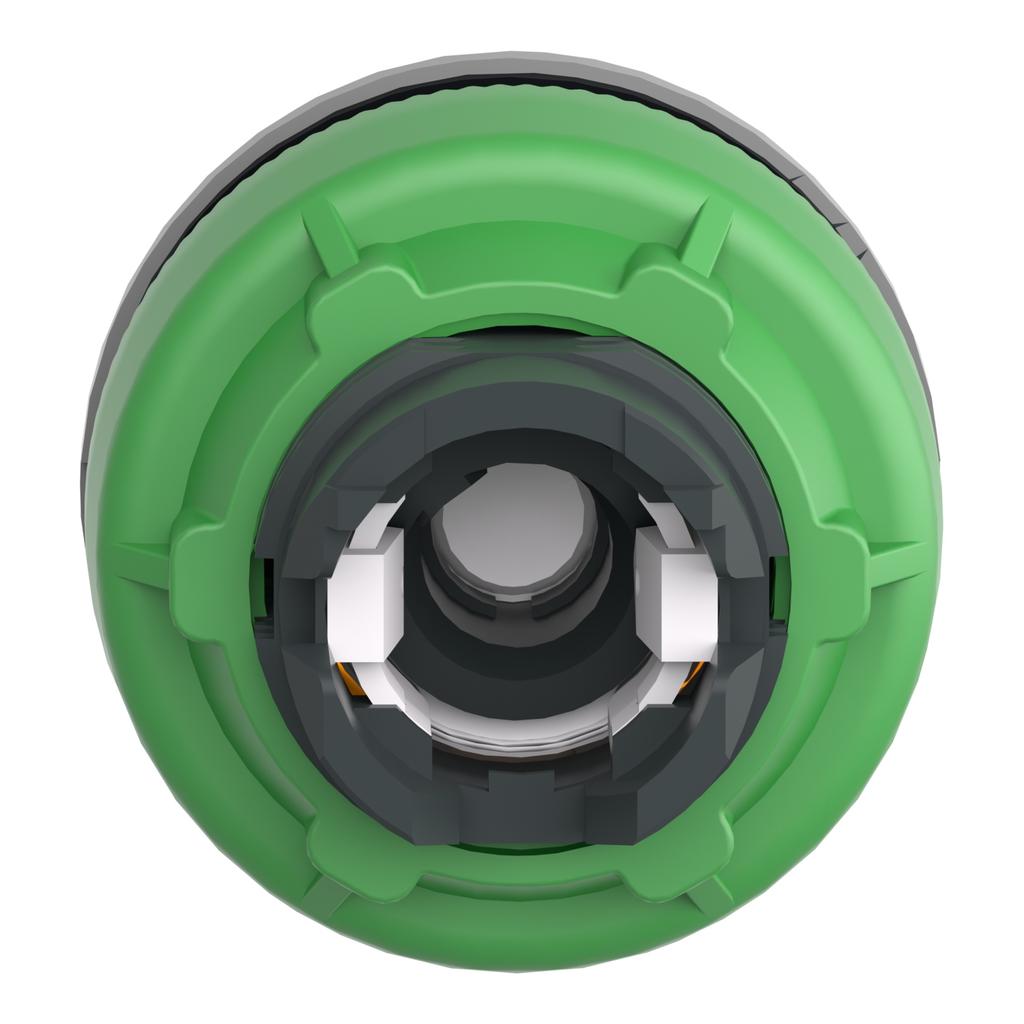Mayer-DDS-Head for illuminated selector switch, Harmony XB5, grey bezel, orange handle, 30mm, universal LED, 3 positions-2