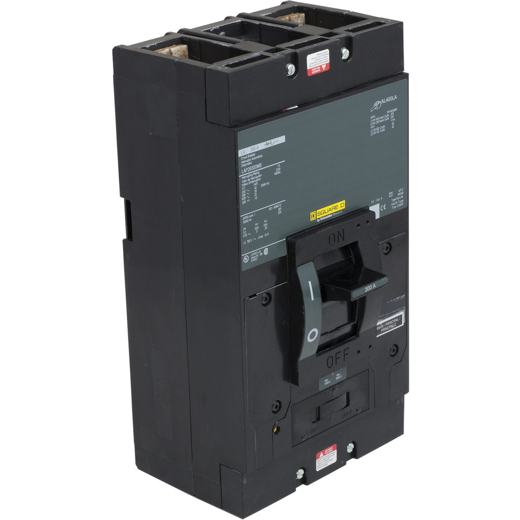 Mayer-DDS-Circuit breaker, LA, 300A, 2 pole, 600VAC, 22kA, 250VDC, unit mount, thermal magnetic, short handle-1