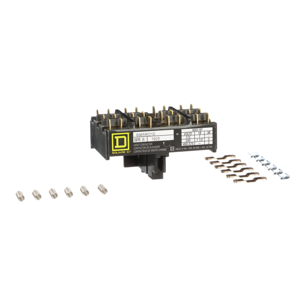 9998RA10 – Contactor, 8965RO, hoist, reversing, replacement contact kit, for 8965RO10, 3 pole, series A or B