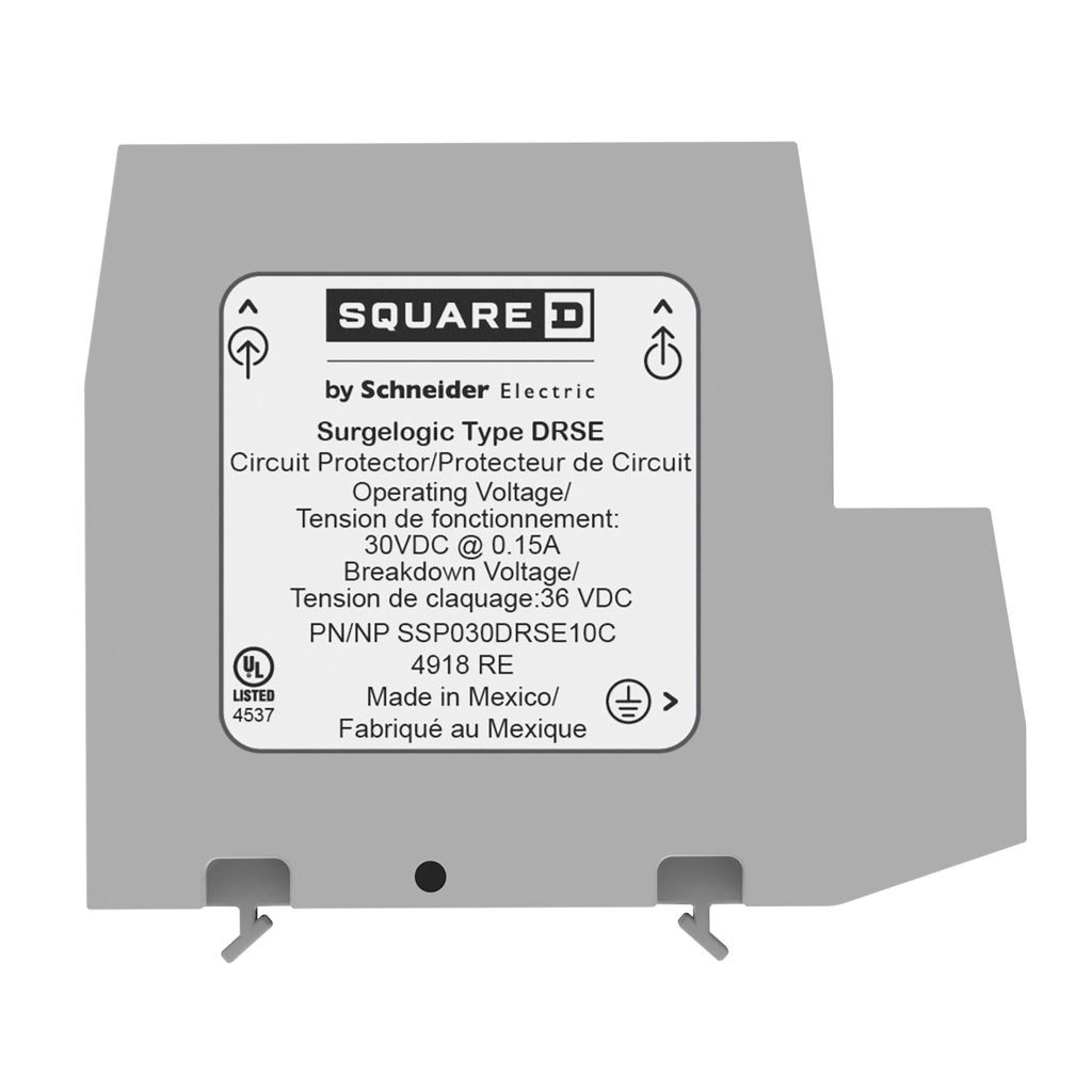 SSP030DRSE10 – Surge protection device, Surgelogic, DRSE, 0.15A, 30VDC, 10kA, DIN rail mount