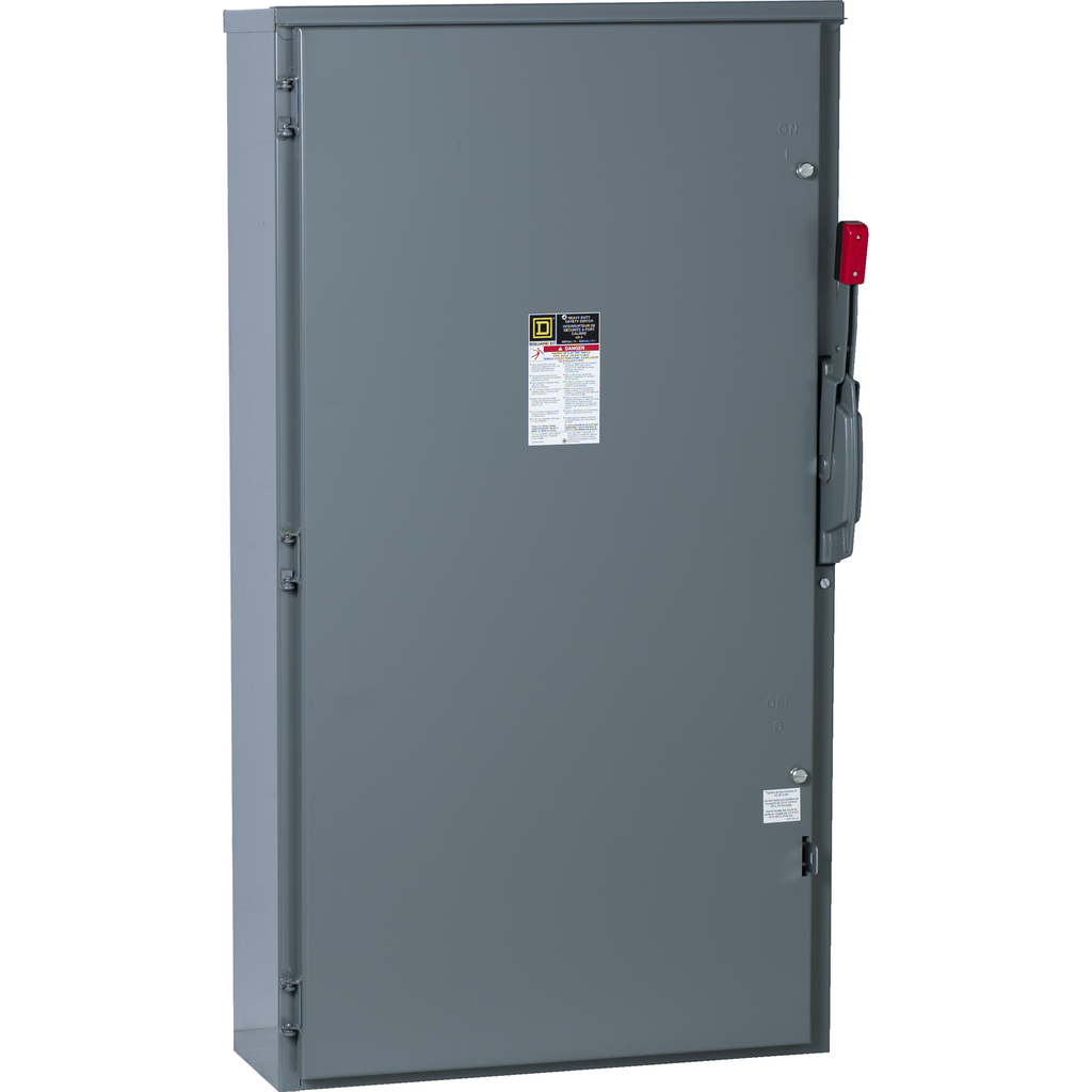 CHU365R – Safety switch, heavy duty, non fusible, 400A, 600VAC/VDC, 3 poles, 350HP, NEMA 3R