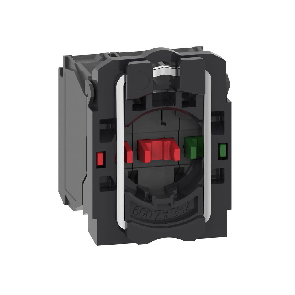 ZB5AZ141 – Single contact block with body fixing collar, Harmony XB5, plastic, screw clamp terminal, 1NO 2NC