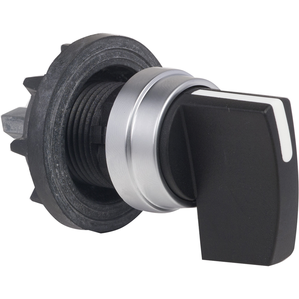 KBA1H – Cam switch operating head, Harmony K1, K2, mounting hole 22mm, plastic head with bezel 29mm, metallic legend, black handle