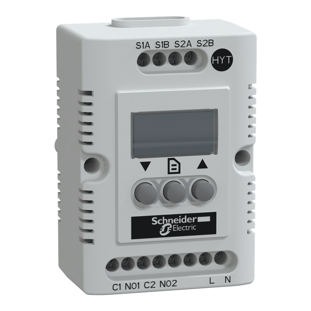 NSYCCOHYT120VID – Climasys CC – electronic hygrotherm – 95 to 135V – temp -40 to 80 C – Hr 20 to 80%