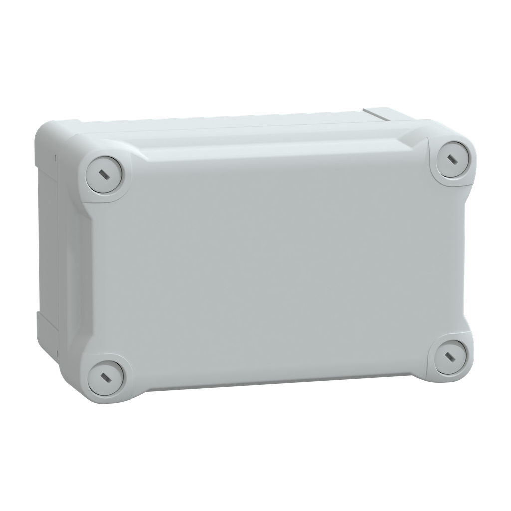 NSYTBP191210H – PC box IP66 IK08 RAL7035 Int.H175W105D100 Ext.H192W121D105 opaque PC cover H40