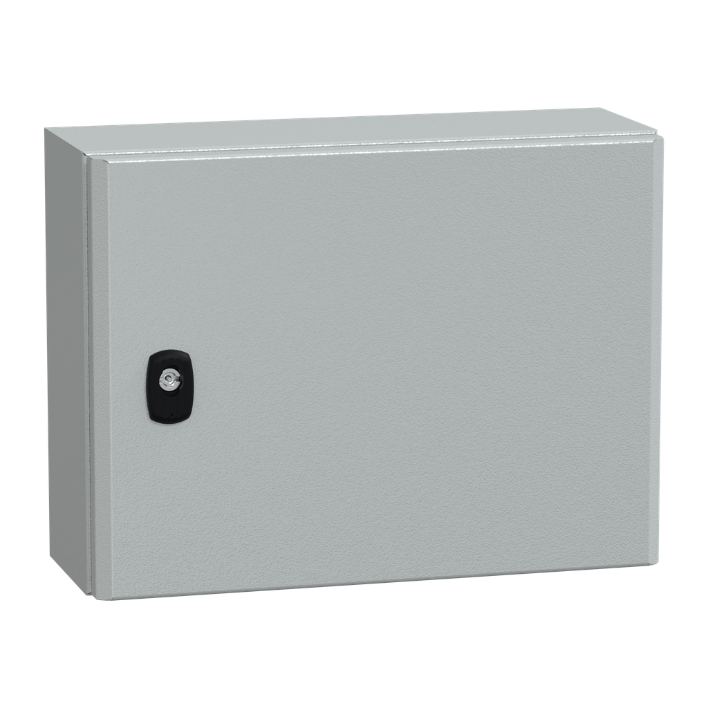 NSYS3D3415 – Wall mounted steel enclosure, PanelSeT S3D, plain door, without mounting plate, 300x400x150mm, IP66, IK10