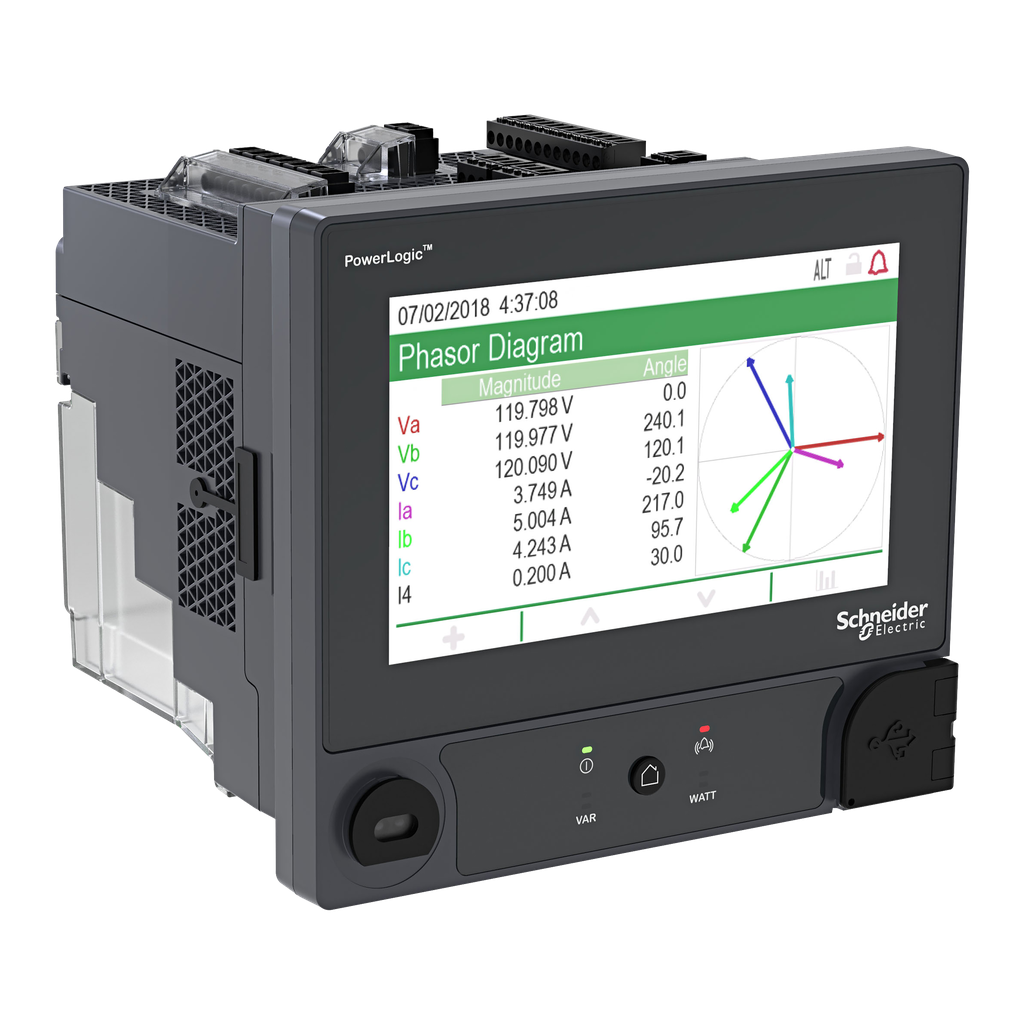 METSEION95040 – PowerLogic™ ION9000T meter, HSTC, DIN mount, 192 mm display, B2B adapter, HW kit