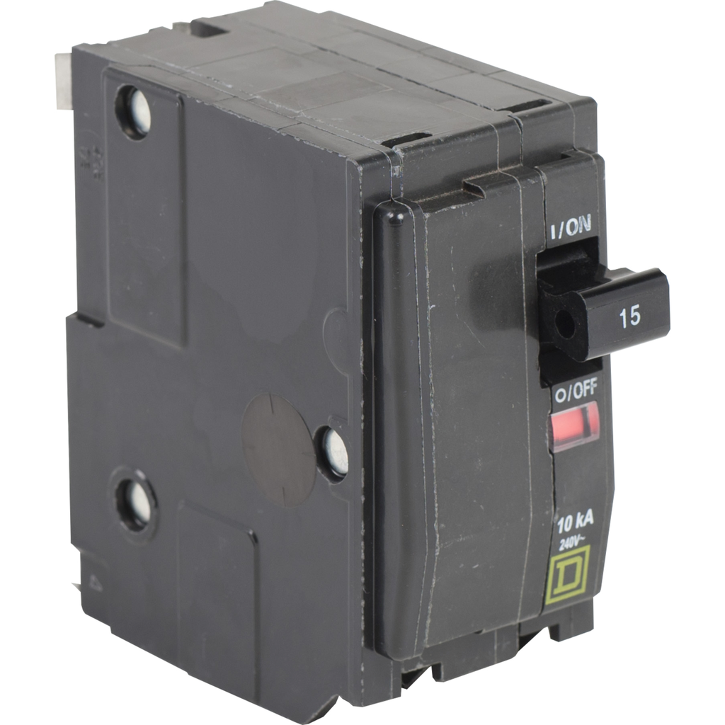 QO215H – Mini circuit breaker, QO, 15A, 2 pole, 120/240VAC, 10kA, plug in